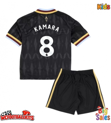 Aston Villa Boubacar Kamara #8 Replica Away Stadium Kit for Kids 2026-27 Short Sleeve (+ pants)